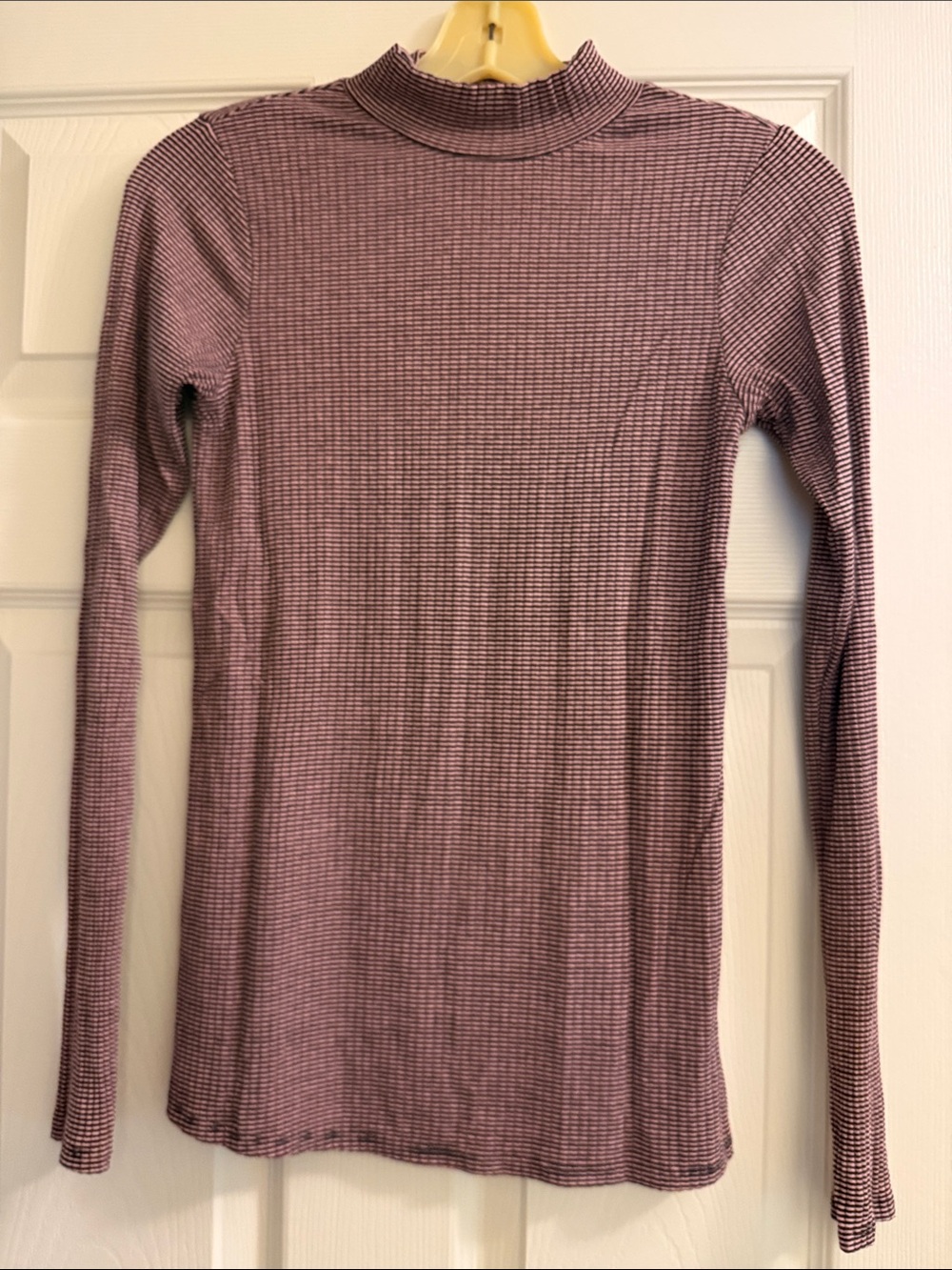 Anthropologie Postmark Striped Mock Neck Long Sleeve Top.